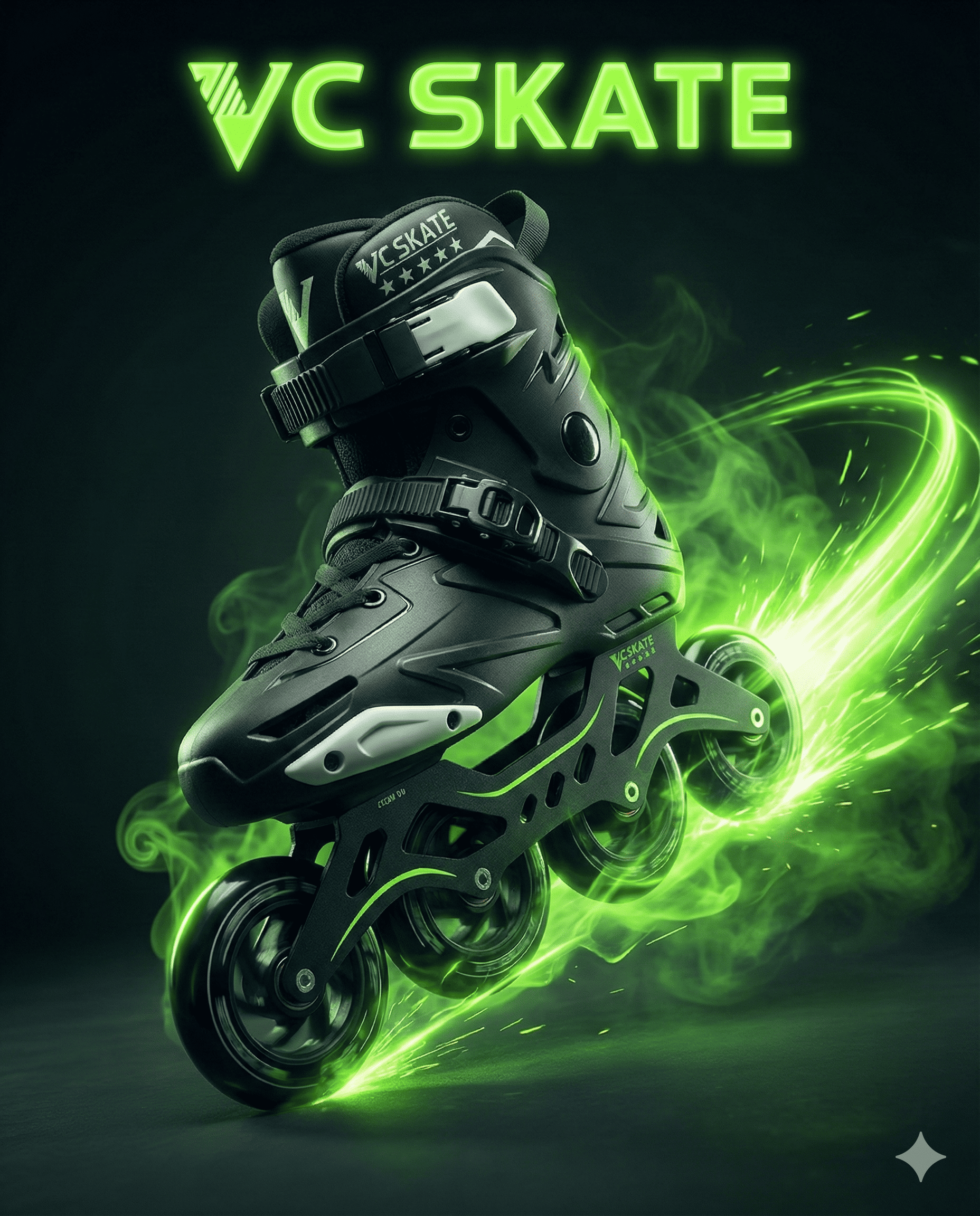 VC Skate Diamond - Patín Semiprofesional Negro